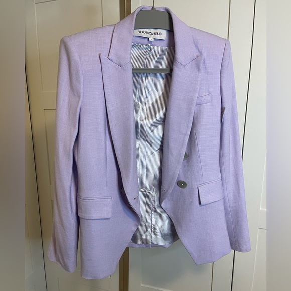 New with Flaw: Veronica Beard Lavender Dickey Jacket Blazer Size 6 - Picture 8 of 16